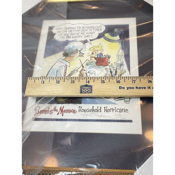 Dennis The Menace Hank Ketchum Giclee Print Limited 236/700 Signed Framed COA - Picture 10 of 16